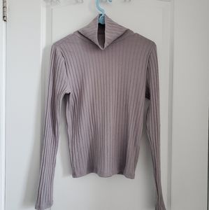 F21 Ribbed Mock Neck Sweater